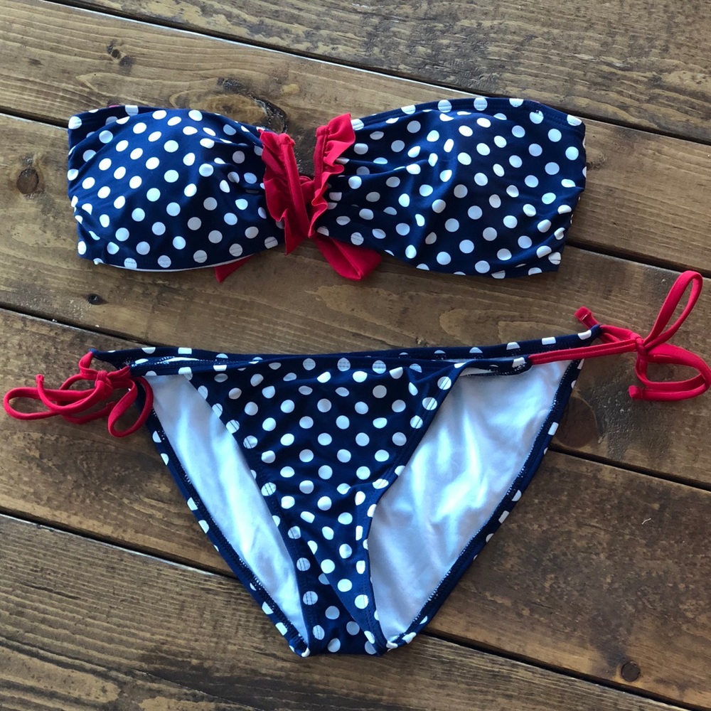Red, white, and blue bikini